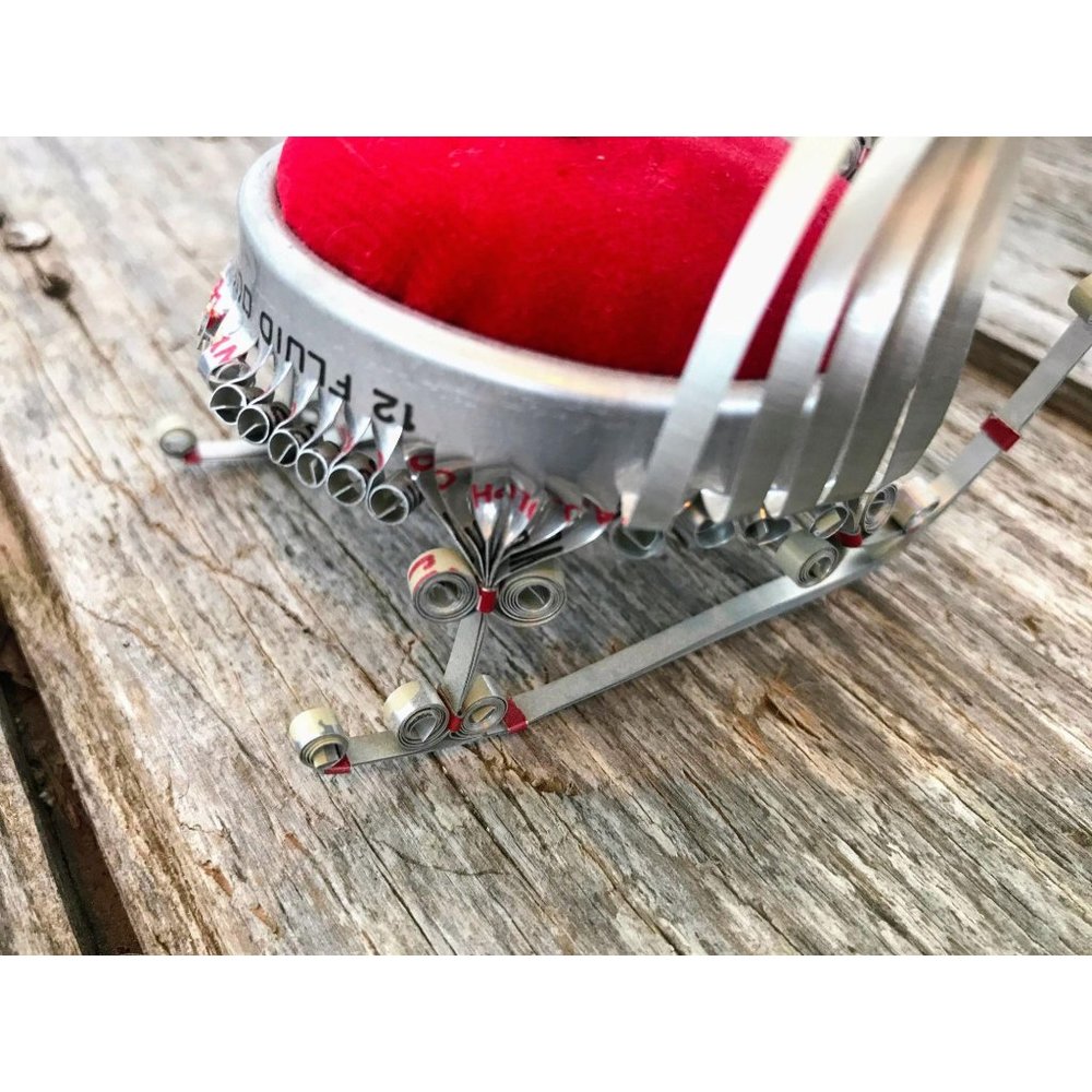 Vintage Set Of Tin Can Art Pin cushion chairs sofa - Picture 5 of 13